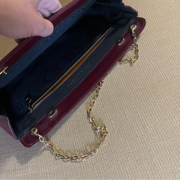 Frenchy Of California Vintage Burgundy Shoulder Bag leather Medium Size - Picture 13 of 16